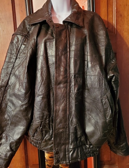Fondini Other - Men's black leather jacket